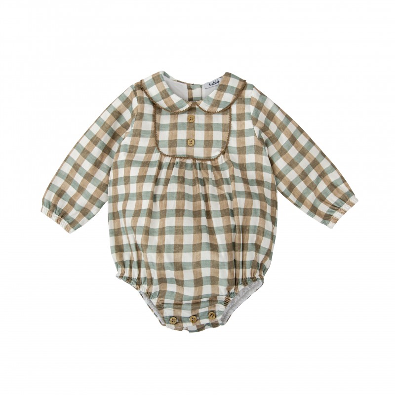 KNIT ROMPER WITH BABY NECK...
